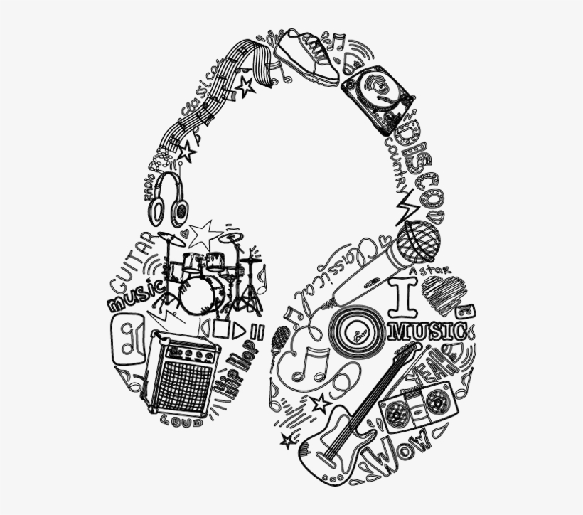 Vinilo Decorativo Auriculares - Manuscript Paper: 8 Staff Blank Music Sheet [book], transparent png download