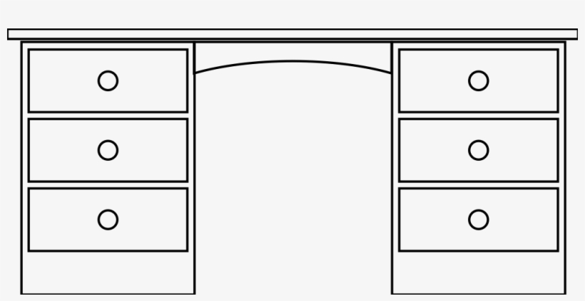 Desk Icon - Line Art, transparent png download