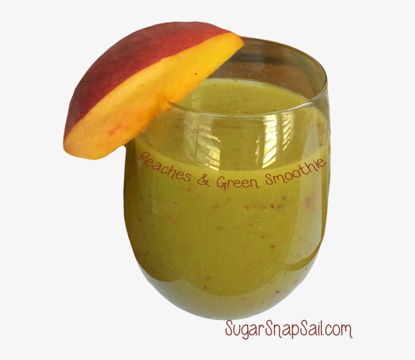 Peaches & Green Smoothie - Health Shake, transparent png download