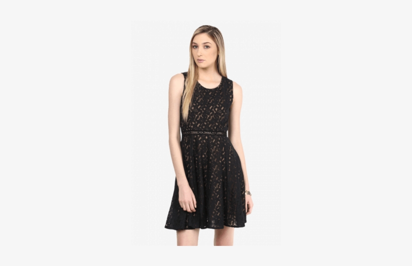 The Vanca Women Sleeveless Lace Skater Dress - Dress, transparent png download