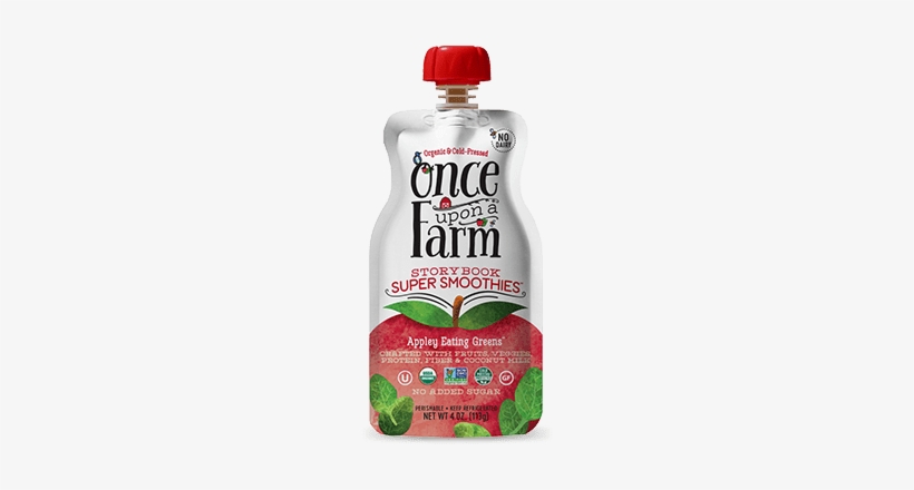 Appley Eating Greens Pouch - Once Upon A Farm Smoothies, transparent png download