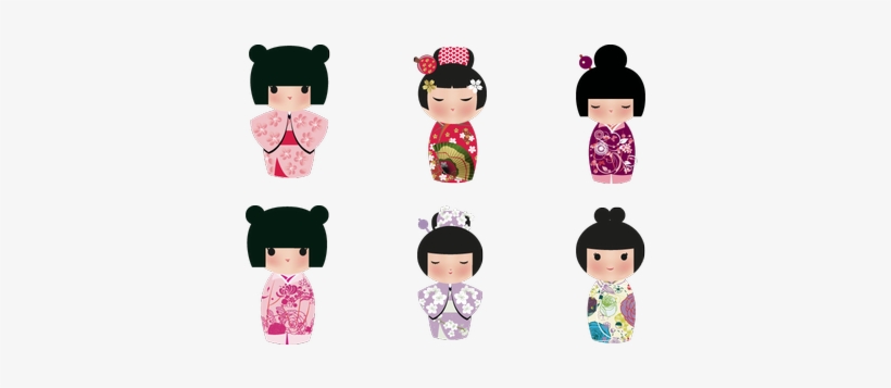 Japanese Doll Png Transparent Picture - Cute Japanese Characters, transparent png download