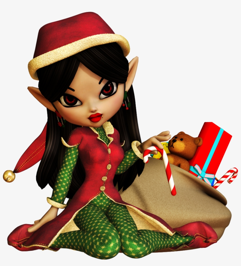 Elfen Clipart Dolls - Png Christmas Female, transparent png download