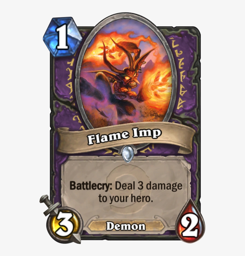 Flame Imp Card - Hearthstone 1 3 Taunt, transparent png download