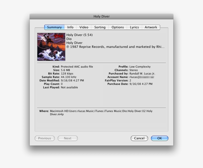 Yep, I Bought The Song - Dio - Holy Diver (audio Fidelity 24k Gold Cd), transparent png download
