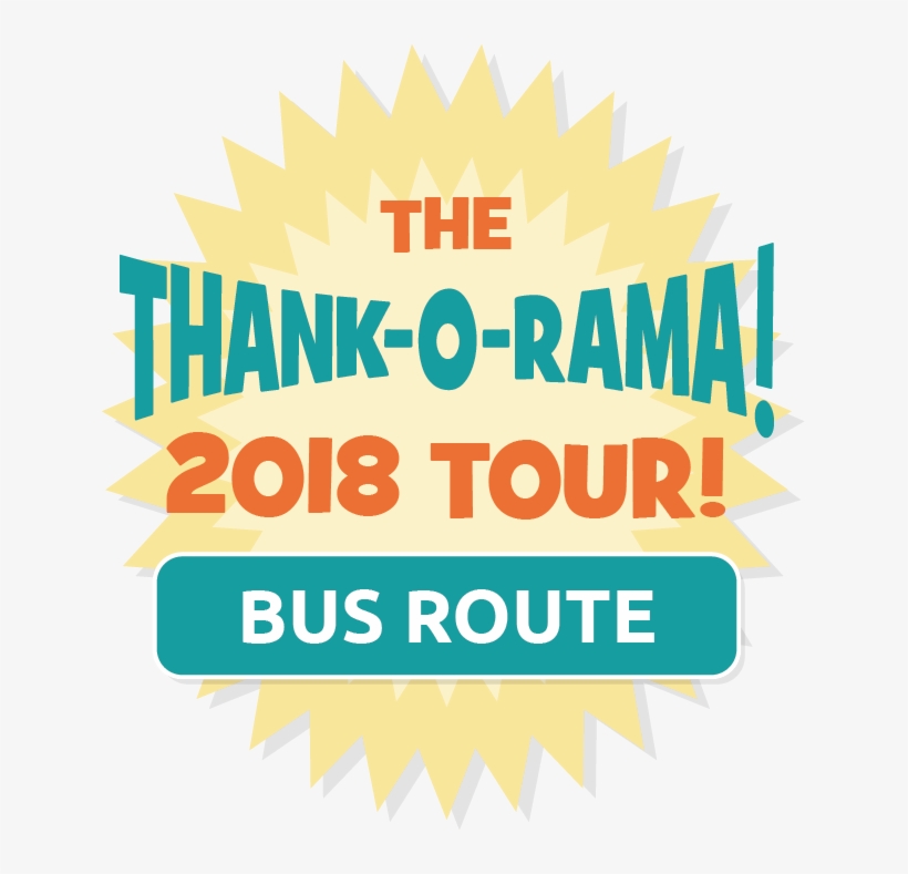 The Thank O Rama 2018 Tour Bus Route - Bus, transparent png download