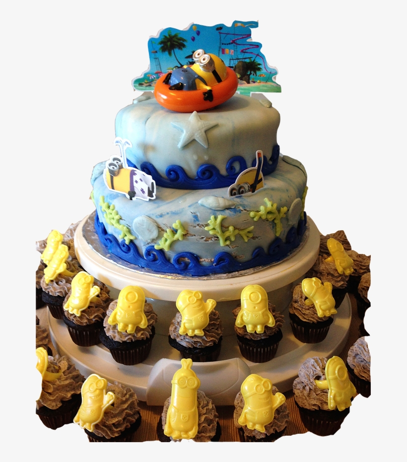 Minions - Decopac Despicable Me Beach Party Decoset Cake Decoration., transparent png download