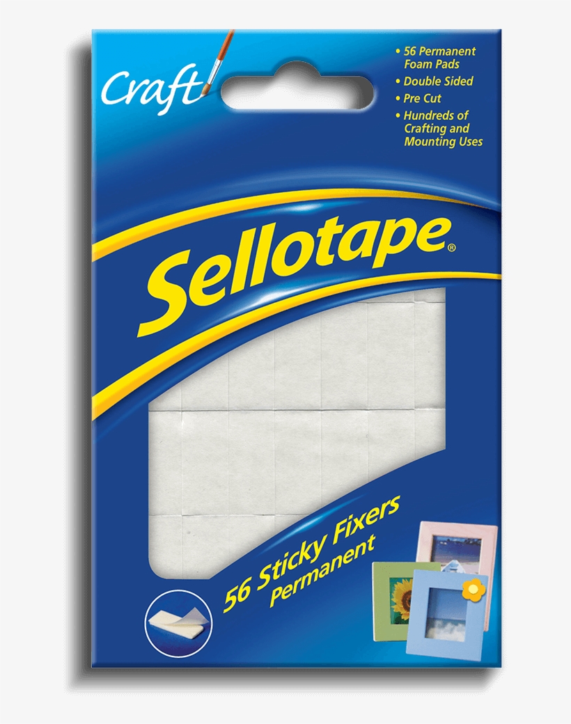 Sticky Fixers - Sellotape Permanent Double Sided Sticky Fixers Pack, transparent png download