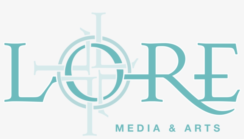 Lore Media & Arts Logo Teal Ovrwhite - Art, transparent png download