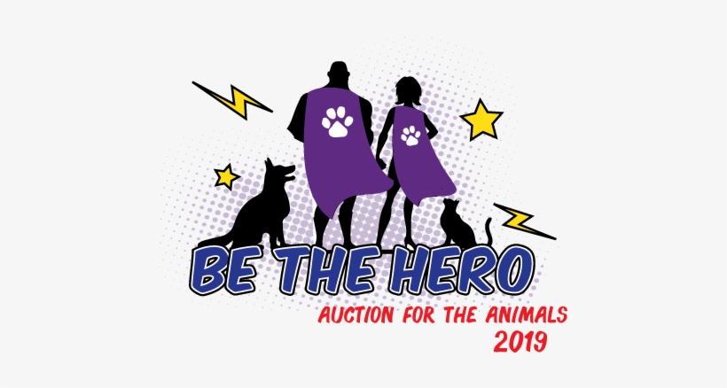 Be The Hero Logo V4 - Auction For The Animals-be The Hero, transparent png download