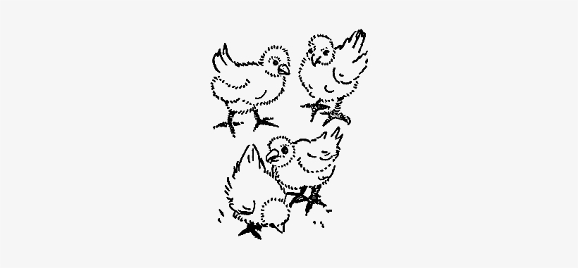 These Are Two Digital Stamps Of A Chicken And Chicks - Digital Stamp, transparent png download