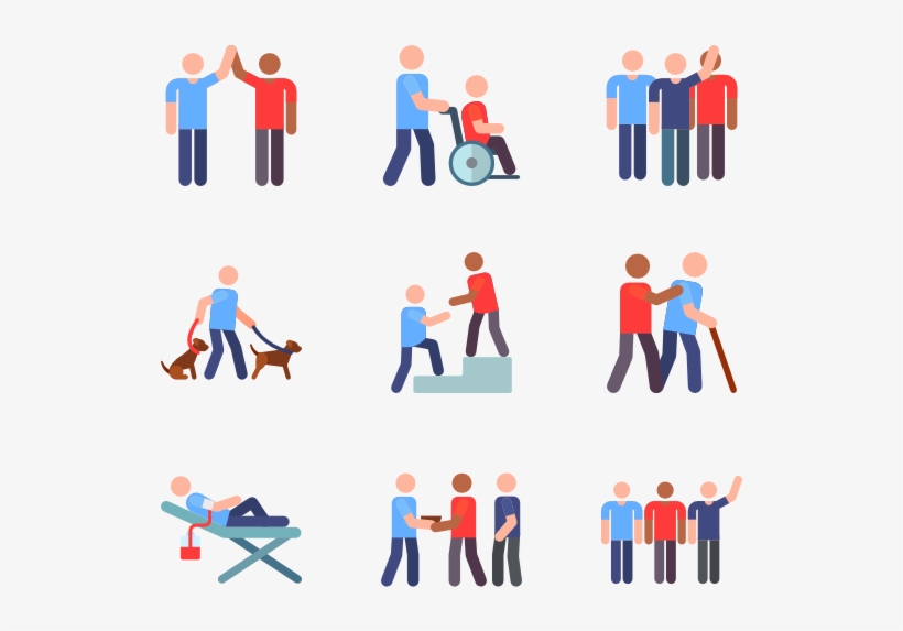 Volunteer Pictograms - Volunteer Icons, transparent png download