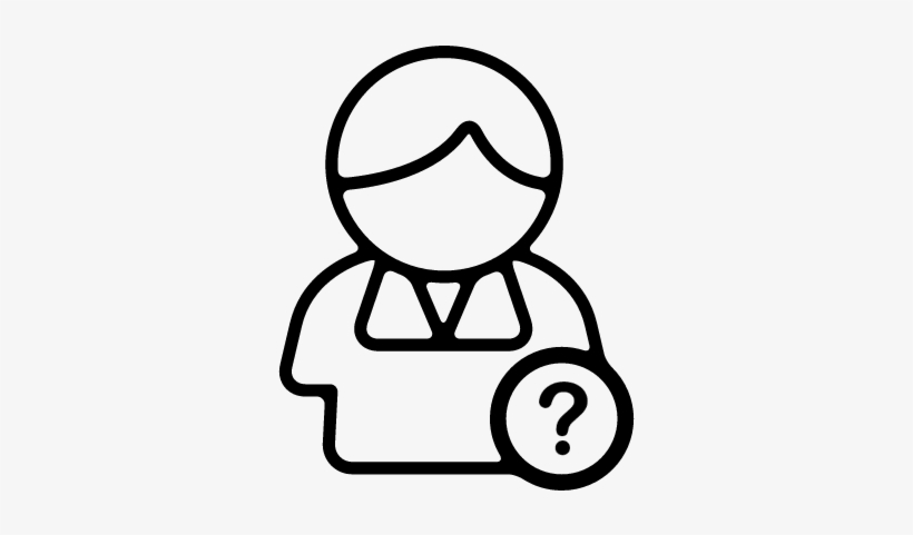 Question Mark On A Person Symbol Vector - Symbol, transparent png download