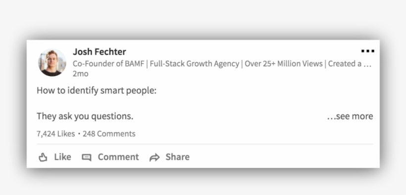 I Knew The Piece Would Perform Well On Linkedin Because - Jpeg, transparent png download