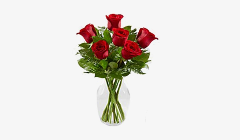 Half Dozen Long Stemmed Roses Flower Bouquet Transparent Png 360x480 Free Download On Nicepng