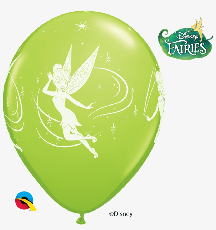 Qualatex Tinkerbell Lime Green 6pk With Helium - Walltastic Disney Fairies (tinker Bell), transparent png download