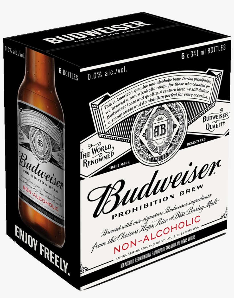 Does Anyone Here Drink Non-alcoholic Beer - Budweiser Prohibition Brew, transparent png download