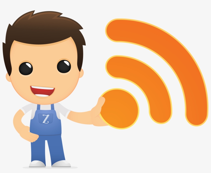 Icon Vector Rss - Mechanic Cartoon, transparent png download