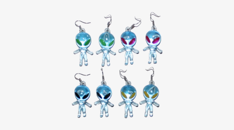 Alien Tumblr Transparent Download - Blue Clear Alien Earrings - Cyber Alien Babe 90s Vintage, transparent png download