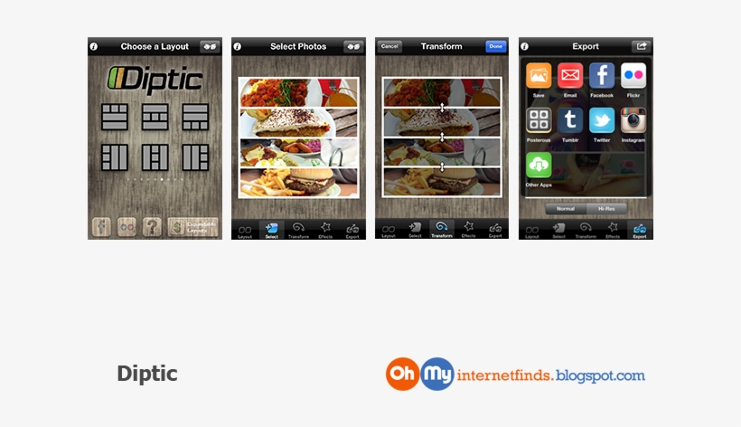 Can Send To Email, Export To Facebook, Flickr, Posterous, - Diptic, transparent png download
