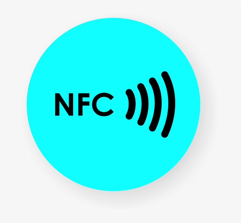 Picture Of Nfc Sticker 50mm Neon, - Nfc Logo Png Transparent, transparent png download