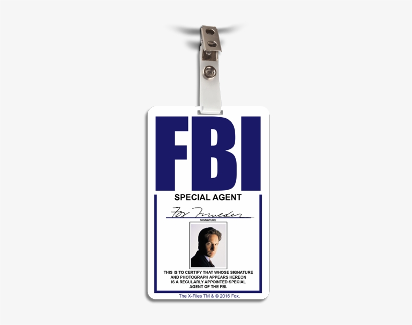 X Files Mulder Badge Men's V Neck T Shirt - The X-files, transparent png download