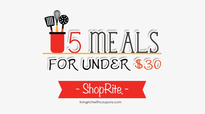 5 Meals For Under $30 At Shoprite - Agenda 2016 Con Recetas De Cocina, transparent png download