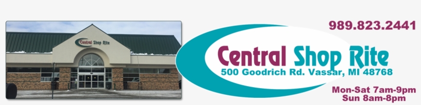 Central Shop-rite Logo And Store Information - Roof, transparent png download