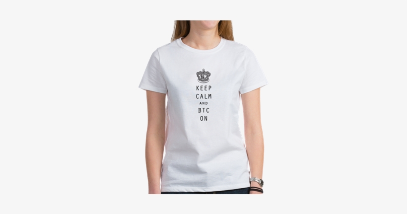 "keep Calm And Btc On" Libertarian Bitcoin Merchandise, - Monica And Chandler Shirt, transparent png download