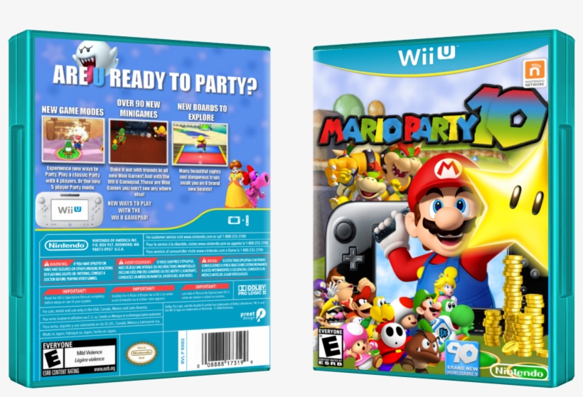 Mario Party 10 Box Cover - Mario Party 10 Cd, transparent png download