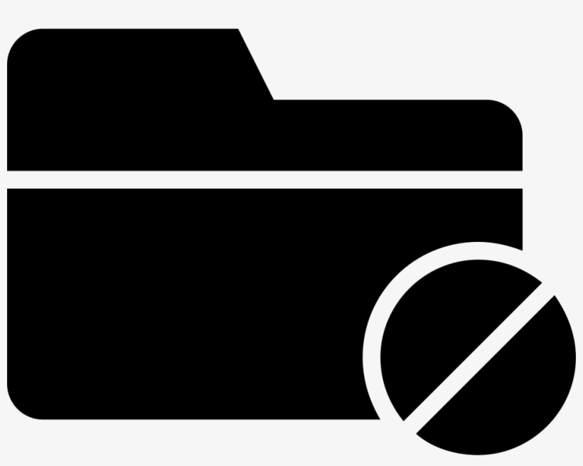 Folder Blocked Black Interface Symbol Comments - Graphic Design, transparent png download