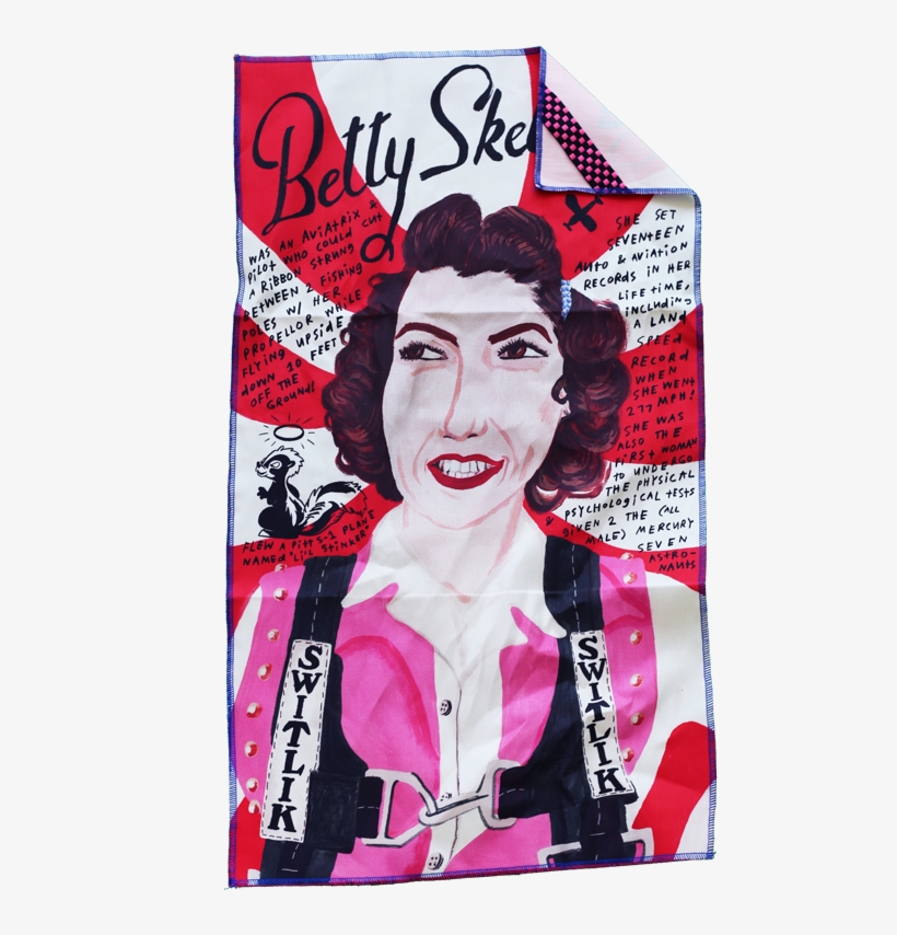 Betty Skelton Tea Towel Betty Skelton Tea Towel - Poster, transparent png download