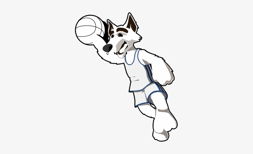 Basketball Wolf Basketballwolf Black White Line Art - Basketball Images Black And White Clip Art, transparent png download