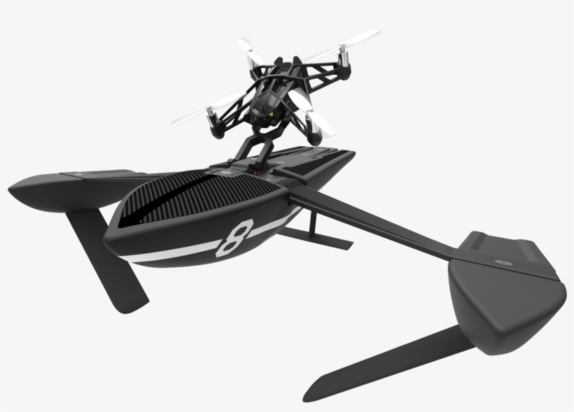 The Hydrofoil Takes Parrot's Minidrone Onto The Water - Parrot Mini Hydrofoil Drone, transparent png download