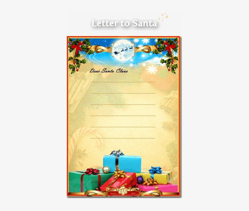 A Preview Of How The Letter To Santa Will Look - Santa Letter, transparent png download