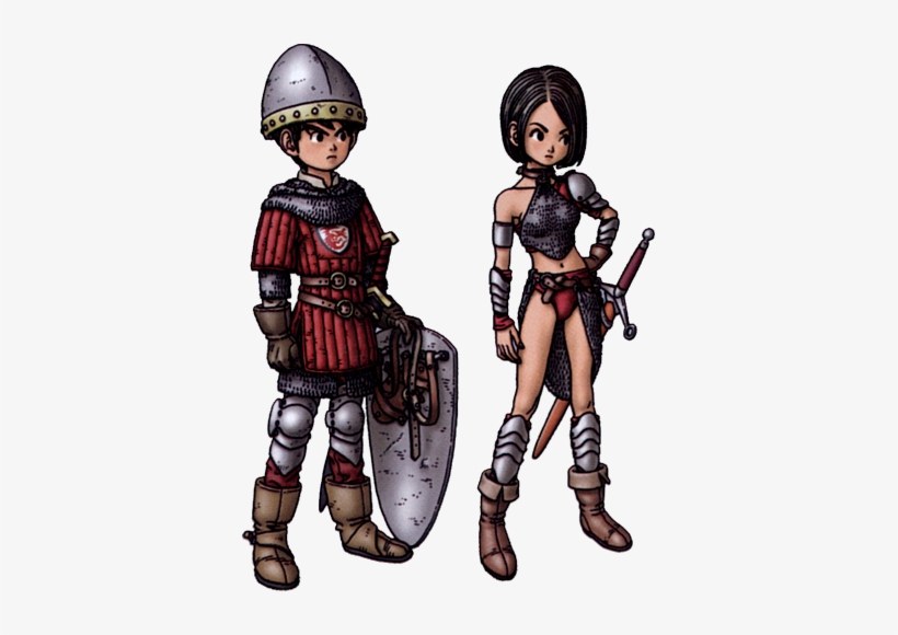 Male And Female Warriors - Dragon Quest Ix Png, transparent png download