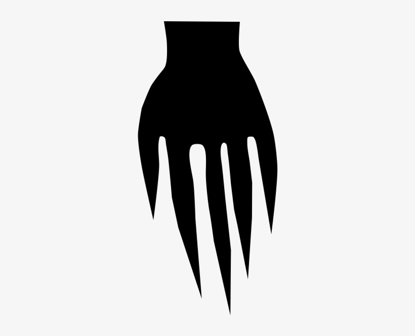 Scary Hand Rubber Stamp - Scary Black Png, transparent png download