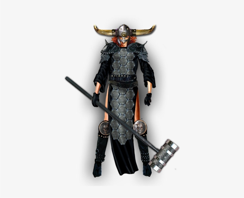 Female Warrior - Female Warrior With A Hammer, transparent png download