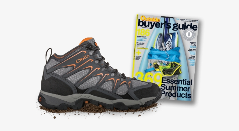 Scapegoate Mid Outside - Oboz Scapegoat Mid Men's Supportive Thru-hiker Charcoal, transparent png download