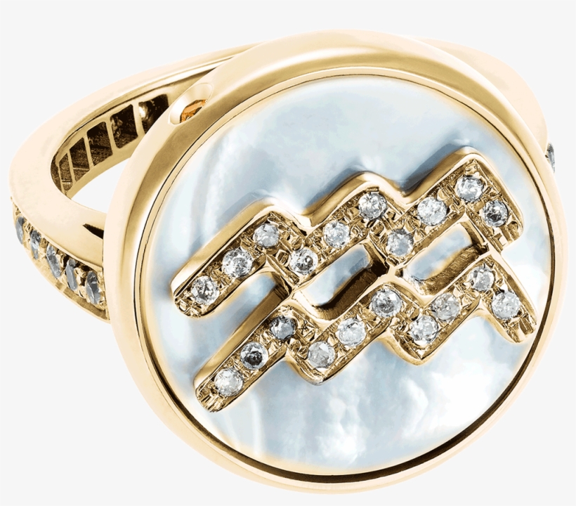 Aquarius Lucky Zodiac Ring - Belt Buckle, transparent png download