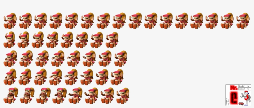 Click For Full Sized Image Dixie Kong - Dixie Kong Pixel Png, transparent png download