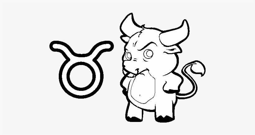 Dibujo De Horóscopo Tauro Para Colorear - Taurus, transparent png download