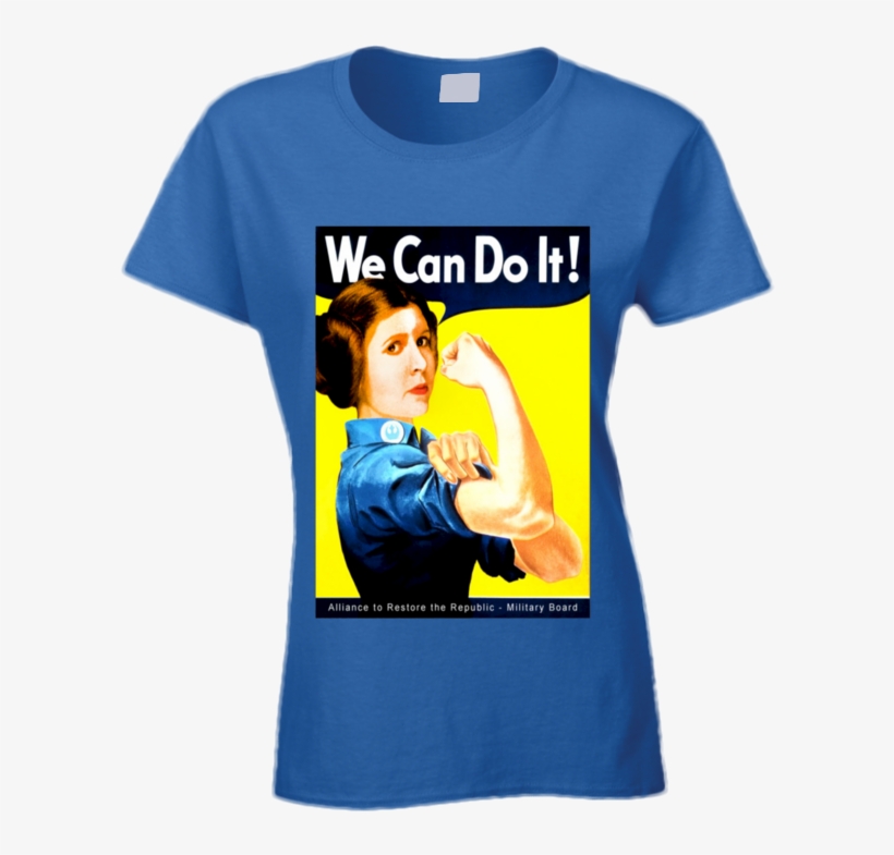 Princess Leia We Can Do It T Shirt - Women's Land Army Propaganda, transparent png download