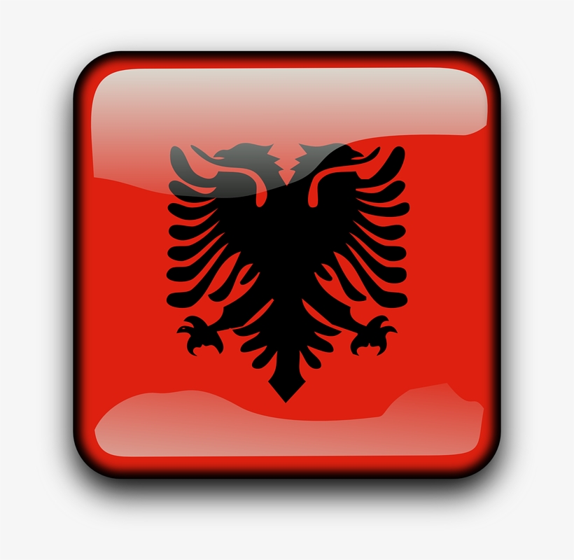 Albania Flag Clipart Gypsy - Albanian Flag, transparent png download