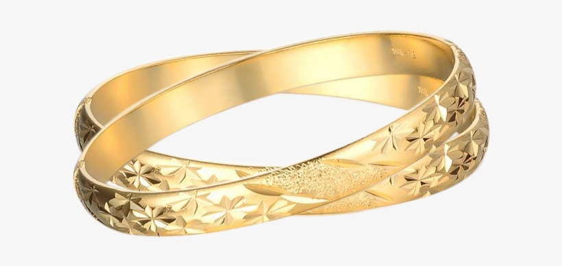 Bangle Gold Png Image Seven - Yellow Gold Plated Bracelet Open Bangle Wedding Bride, transparent png download