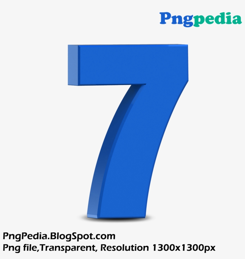 Blue 3d Numbers Set 7 Seven - Moshi Monsters Moshlings Oddie, transparent png download
