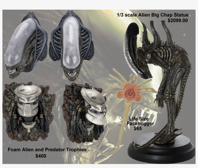 Alien-predator - Statue, transparent png download