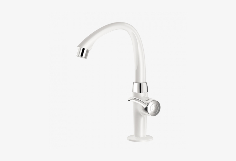 Tigre Table Washbasin Faucet White Line With Chrome, transparent png download