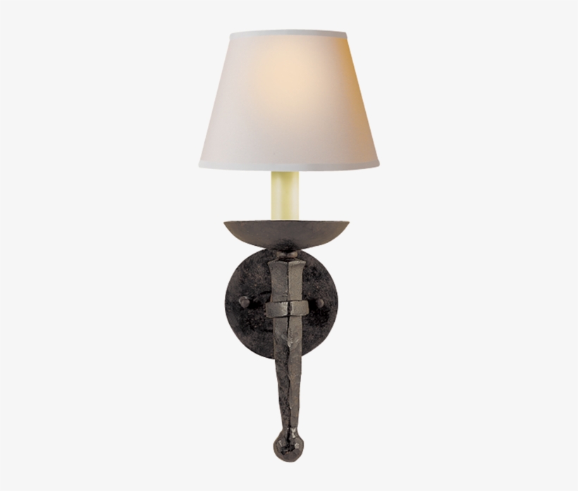 Iron Torch Sconce In Blackened Rust $319, 8"w 9"d 18"h - Visual Comfort E. F. Chapman Iron Torch Sconce, transparent png download