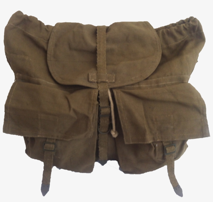 Green Canvas Backpack Leather Strap - Pocket, transparent png download